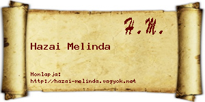 Hazai Melinda névjegykártya